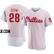 Alec Bohm Men's Philadelphia Phillies White Authentic 2022 World Series Home Jersey