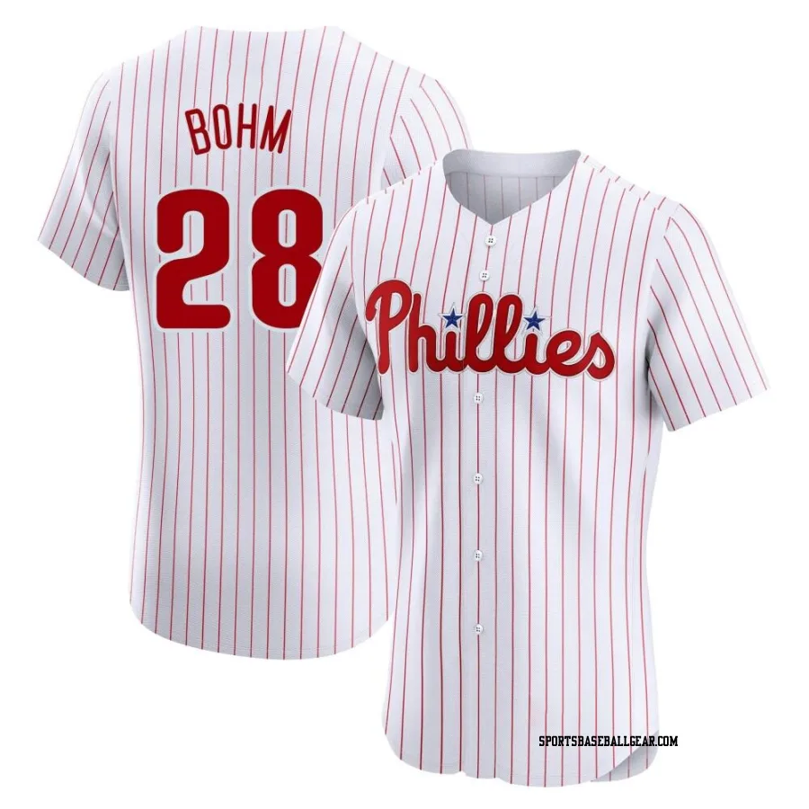 Alec Bohm Men's Philadelphia Phillies White Elite Home Jersey