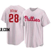 Alec Bohm Men's Philadelphia Phillies White Replica 2022 World Series Home Jersey