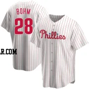 Alec Bohm Men's Philadelphia Phillies White Replica Home Jersey