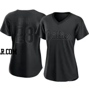 Alec Bohm Women's Philadelphia Phillies Black Authentic Pitch Fashion Jersey