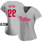 Alec Bohm Women's Philadelphia Phillies Gray Replica Road Jersey