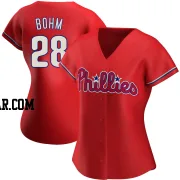 Alec Bohm Women's Philadelphia Phillies Red Authentic Alternate Jersey