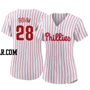 Alec Bohm Women's Philadelphia Phillies White Authentic 2022 World Series Home Jersey