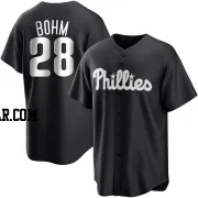 Alec Bohm Youth Philadelphia Phillies Black/White Replica Jersey