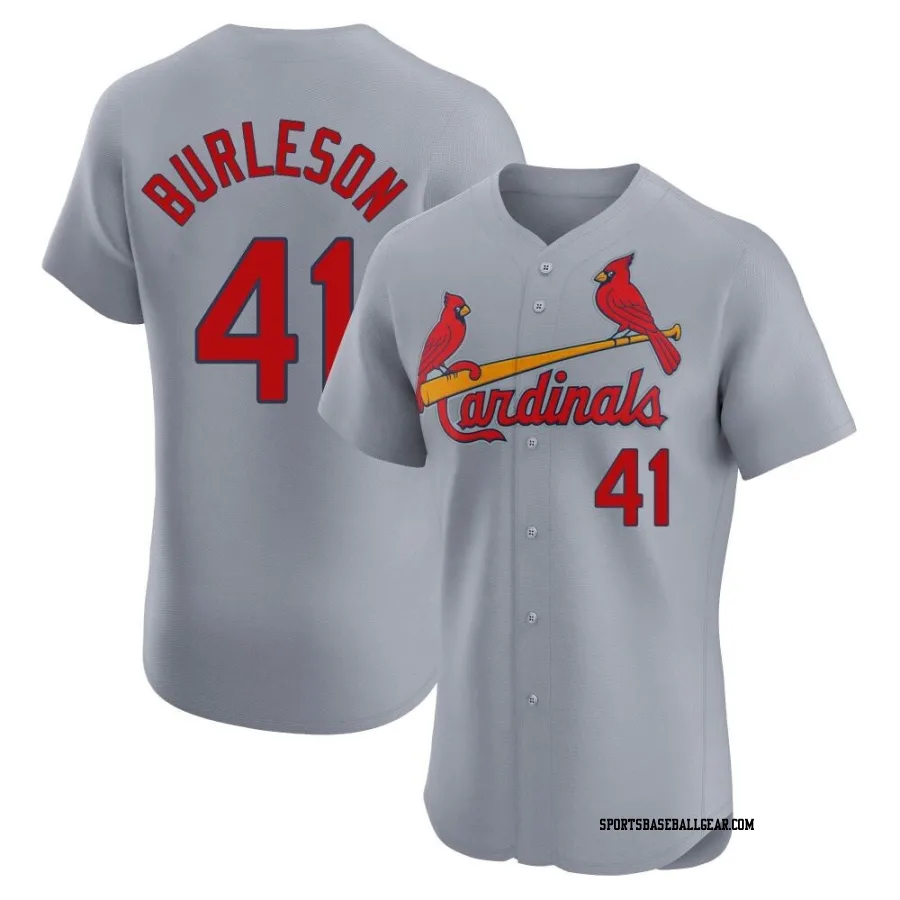 Alec Burleson Men's St. Louis Cardinals Gray Elite Road Jersey