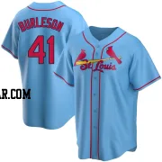 Alec Burleson Men's St. Louis Cardinals Light Blue Replica Alternate Jersey