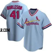 Alec Burleson Men's St. Louis Cardinals Light Blue Replica Road Cooperstown Collection Jersey