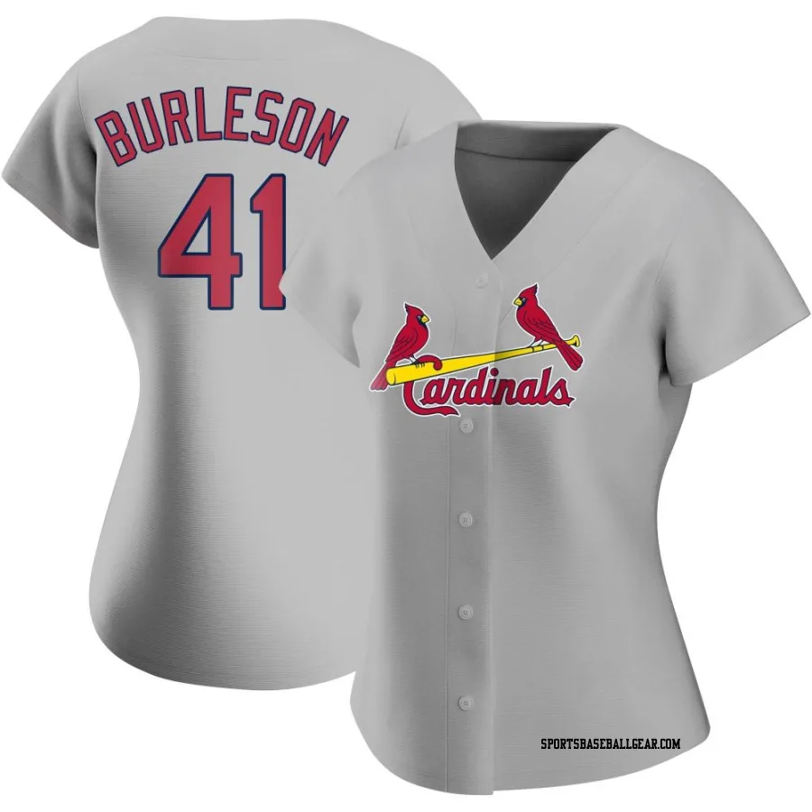 Alec Burleson Women's St. Louis Cardinals Gray Replica Road Jersey