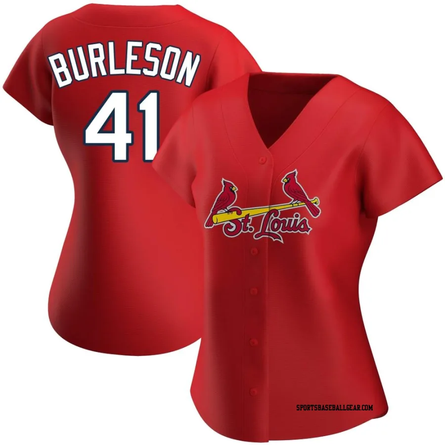 Alec Burleson Women's St. Louis Cardinals Red Authentic Alternate Jersey