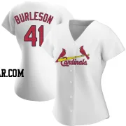 Alec Burleson Women's St. Louis Cardinals White Authentic Home Jersey