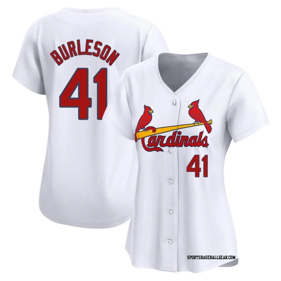 Alec Burleson Women's St. Louis Cardinals White Limited Home Jersey