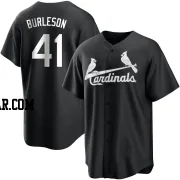 Alec Burleson Youth St. Louis Cardinals Black/White Replica Jersey