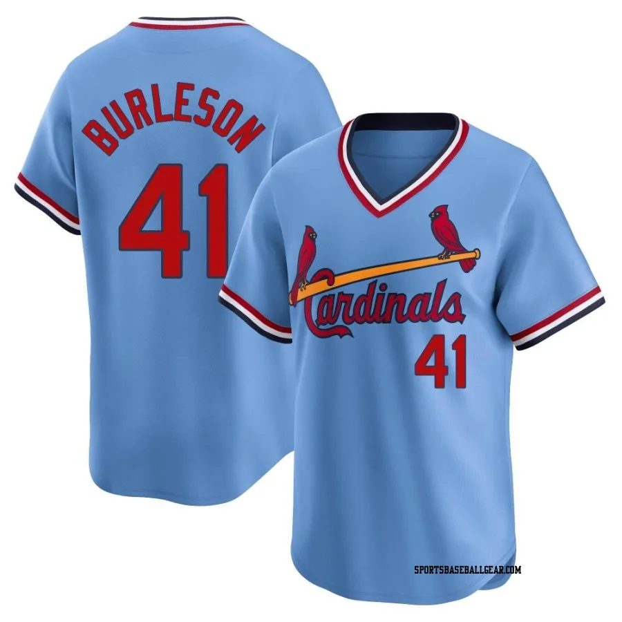 Alec Burleson Youth St. Louis Cardinals Light Blue Limited Cooperstown Collection Jersey