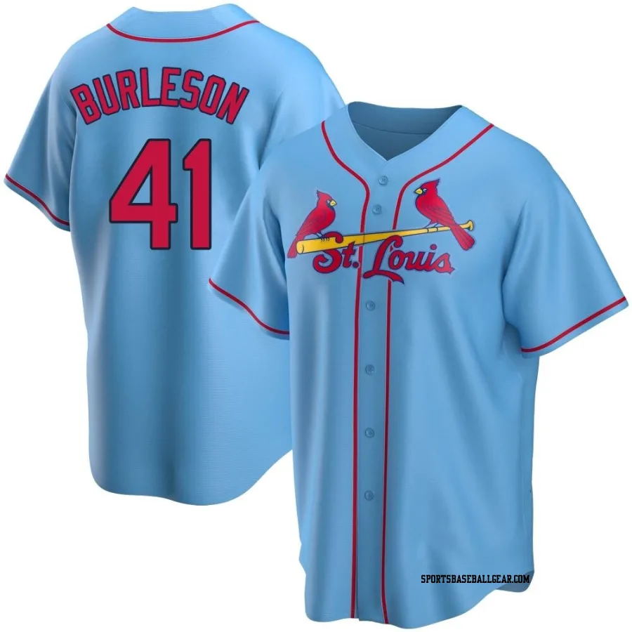 Alec Burleson Youth St. Louis Cardinals Light Blue Replica Alternate Jersey