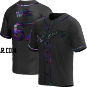 Alec Marsh Men's Kansas City Royals Black Holographic Replica Alternate Jersey