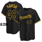 Alec Marsh Men's Kansas City Royals Black Replica Snake Skin City Jersey