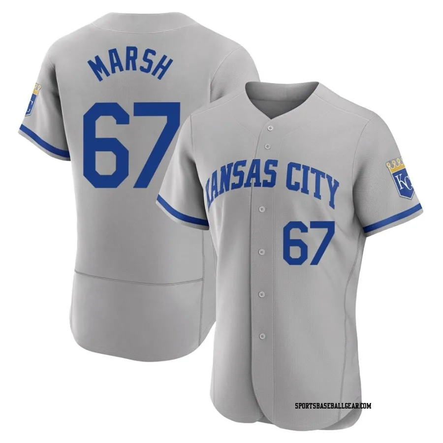 Alec Marsh Men's Kansas City Royals Gray Authentic 2022 Road Jersey