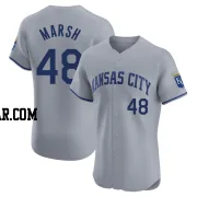 Alec Marsh Men's Kansas City Royals Gray Elite Road Jersey