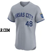 Alec Marsh Men's Kansas City Royals Gray Elite Road Jersey