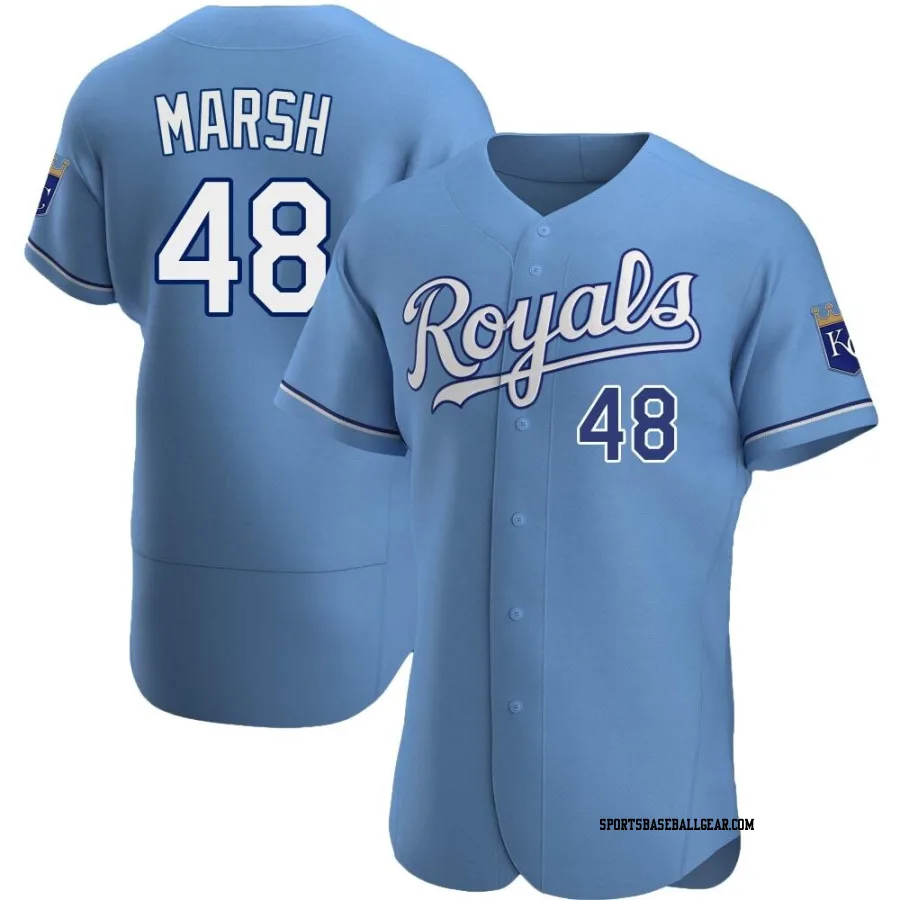 Alec Marsh Men's Kansas City Royals Light Blue Authentic Alternate Jersey