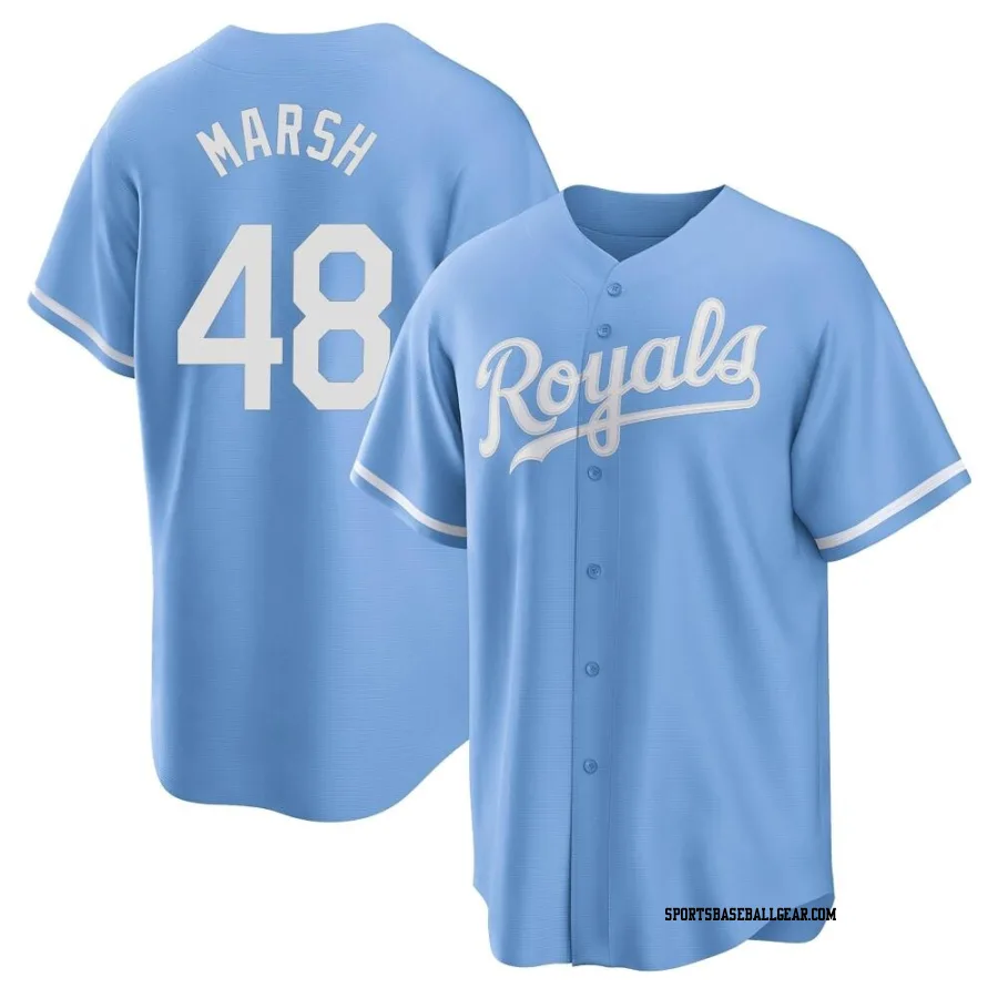 Alec Marsh Men's Kansas City Royals Light Blue Replica 2022 Alternate Jersey