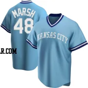 Alec Marsh Men's Kansas City Royals Light Blue Replica Road Cooperstown Collection Jersey