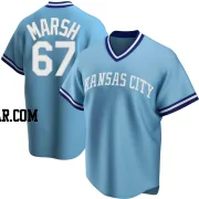 Alec Marsh Men's Kansas City Royals Light Blue Replica Road Cooperstown Collection Jersey