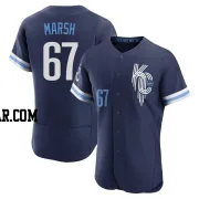 Alec Marsh Men's Kansas City Royals Navy Authentic 2022 City Connect Jersey