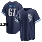 Alec Marsh Men's Kansas City Royals Navy Replica 2022 City Connect Jersey