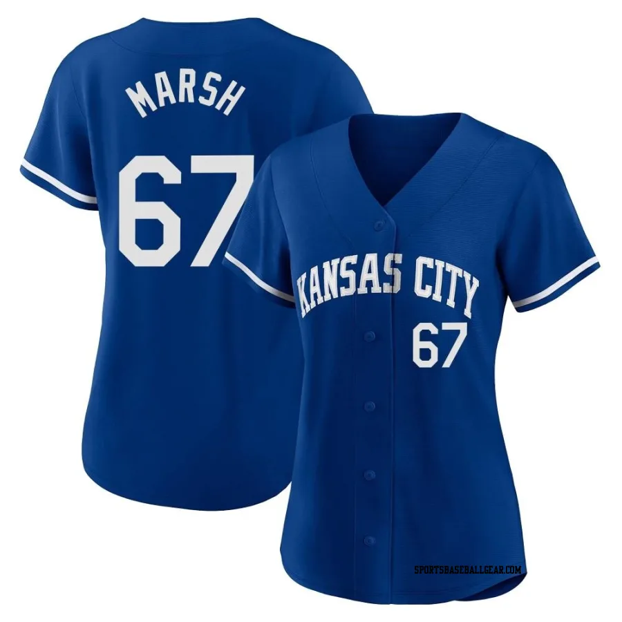 Alec Marsh Men's Kansas City Royals Royal Replica 2022 Alternate Jersey