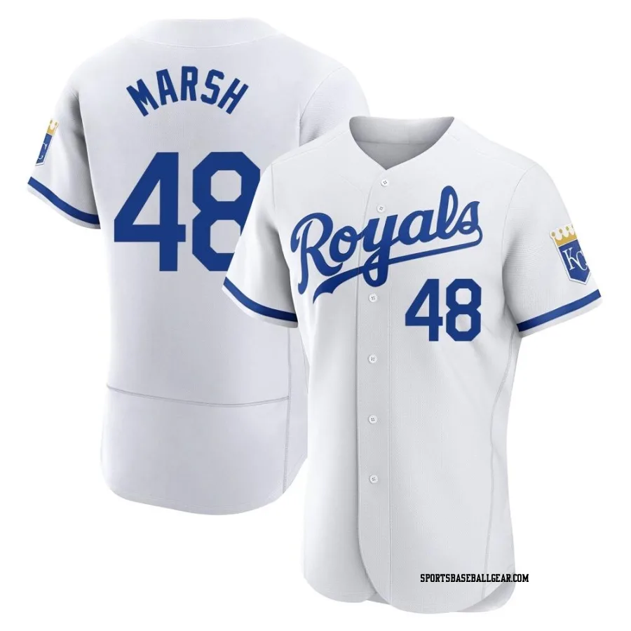 Alec Marsh Men's Kansas City Royals White Authentic 2022 Home Jersey