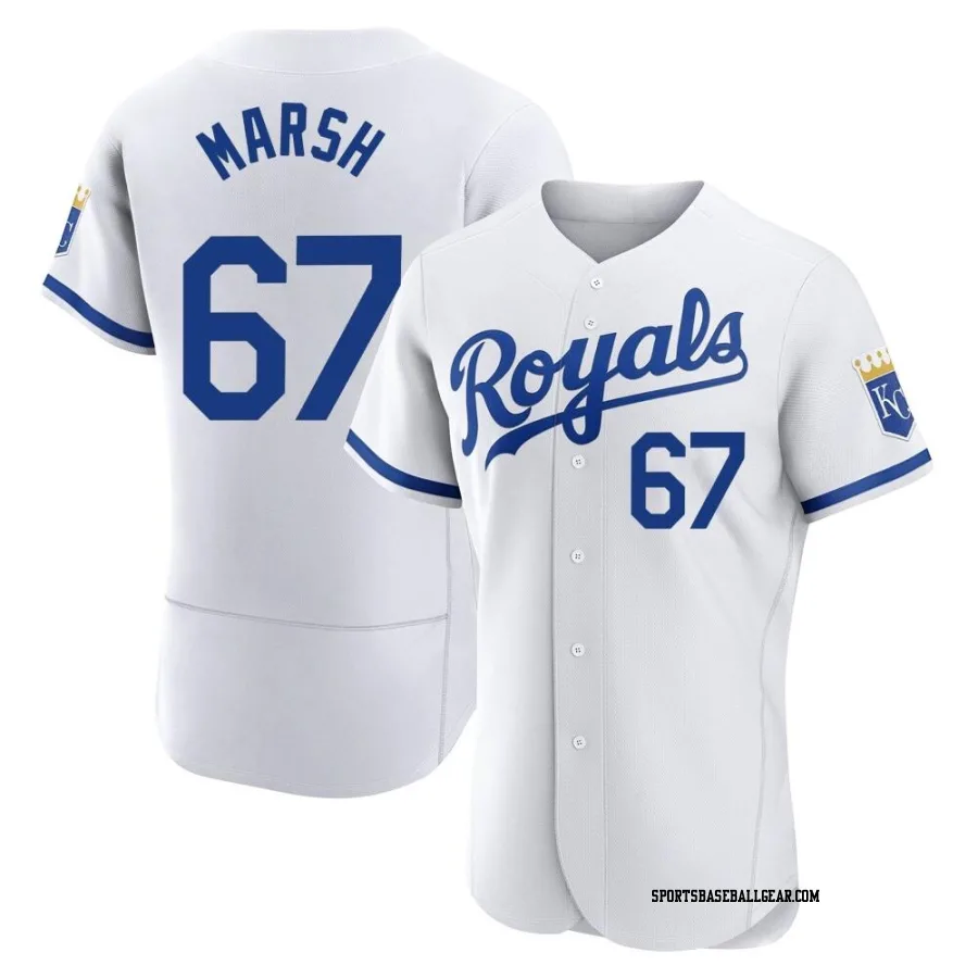 Alec Marsh Men's Kansas City Royals White Authentic 2022 Home Jersey