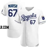 Alec Marsh Men's Kansas City Royals White Authentic Home Jersey