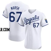 Alec Marsh Men's Kansas City Royals White Elite Home Jersey