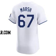 Alec Marsh Men's Kansas City Royals White Elite Home Jersey