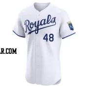 Alec Marsh Men's Kansas City Royals White Elite Home Jersey