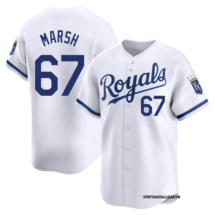 Alec Marsh Men's Kansas City Royals White Limited Home Jersey