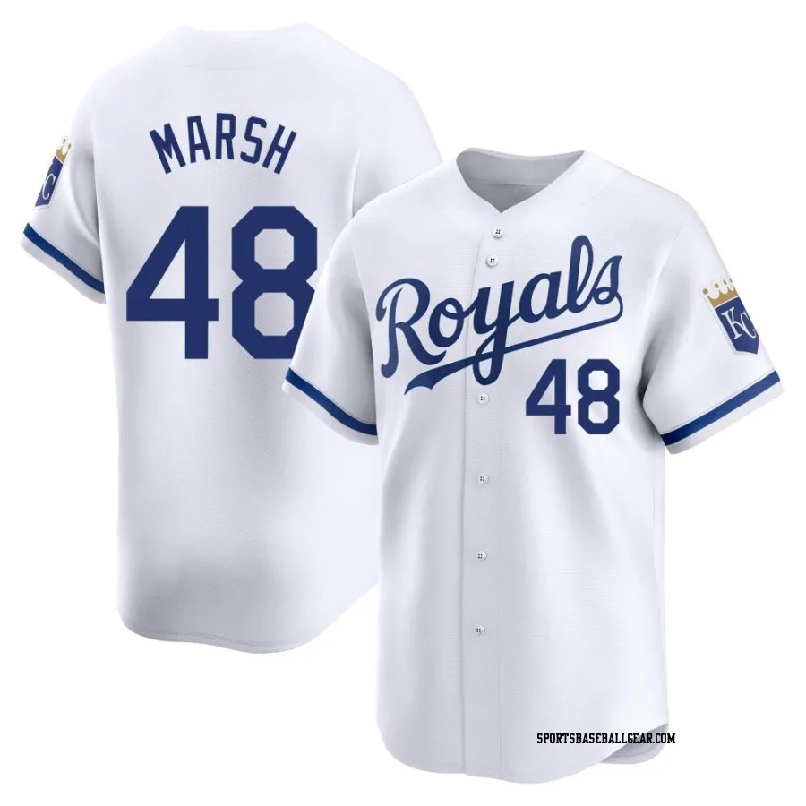 Alec Marsh Men's Kansas City Royals White Limited Home Jersey