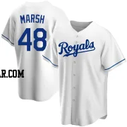 Alec Marsh Men's Kansas City Royals White Replica Home Jersey