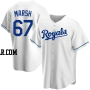 Alec Marsh Men's Kansas City Royals White Replica Home Jersey