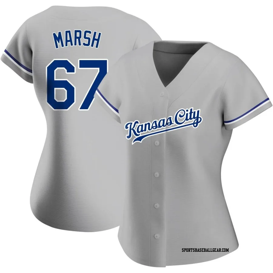 Alec Marsh Women's Kansas City Royals Gray Authentic Road Jersey