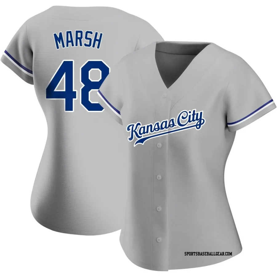 Alec Marsh Women's Kansas City Royals Gray Replica Road Jersey