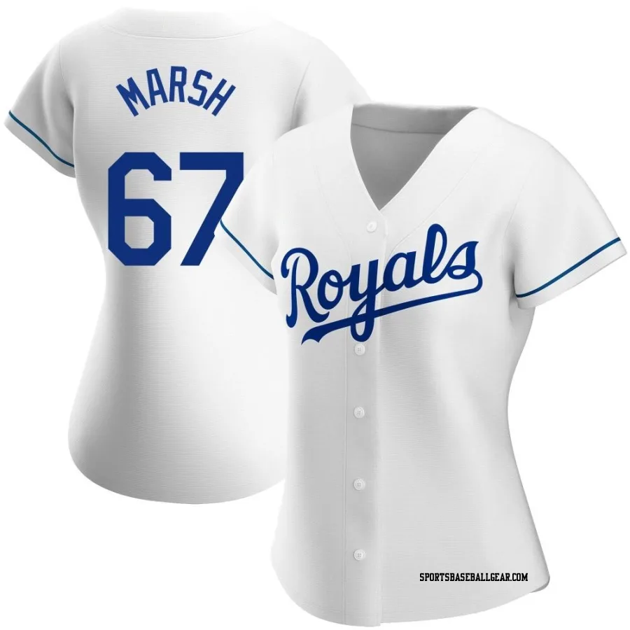 Alec Marsh Women's Kansas City Royals White Authentic Home Jersey