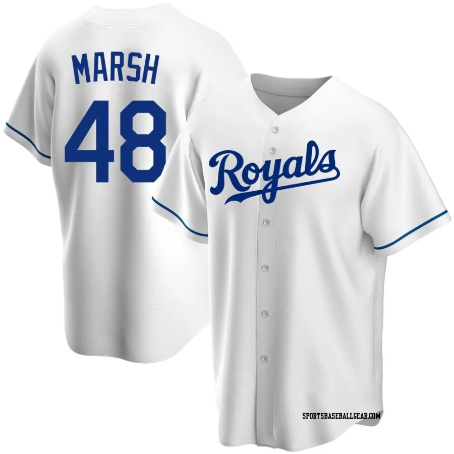 Alec Marsh Youth Kansas City Royals White Replica Home Jersey