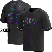 Alec Mills Men's Chicago Cubs Black Holographic Replica Alternate Jersey