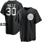 Alec Mills Men's Chicago Cubs Black/White Replica Jersey