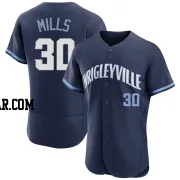 Alec Mills Men's Chicago Cubs Navy Authentic 2021 City Connect Jersey