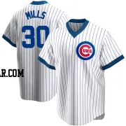 Alec Mills Men's Chicago Cubs White Replica Home Cooperstown Collection Jersey