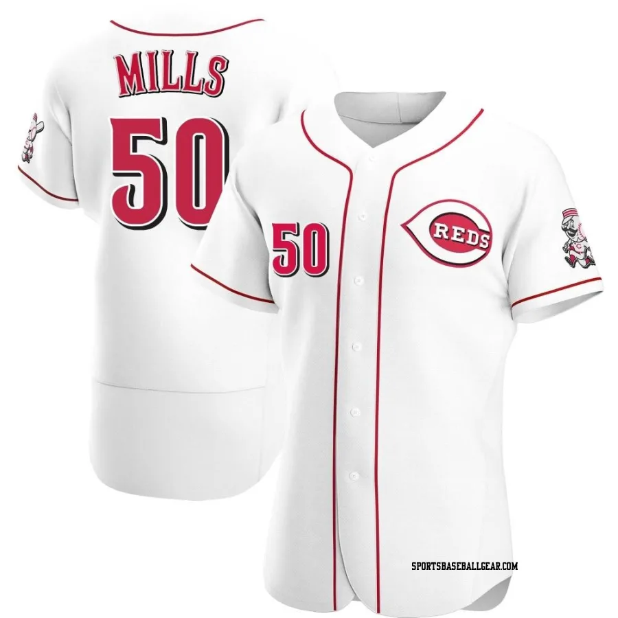 Alec Mills Men's Cincinnati Reds White Authentic Home Jersey